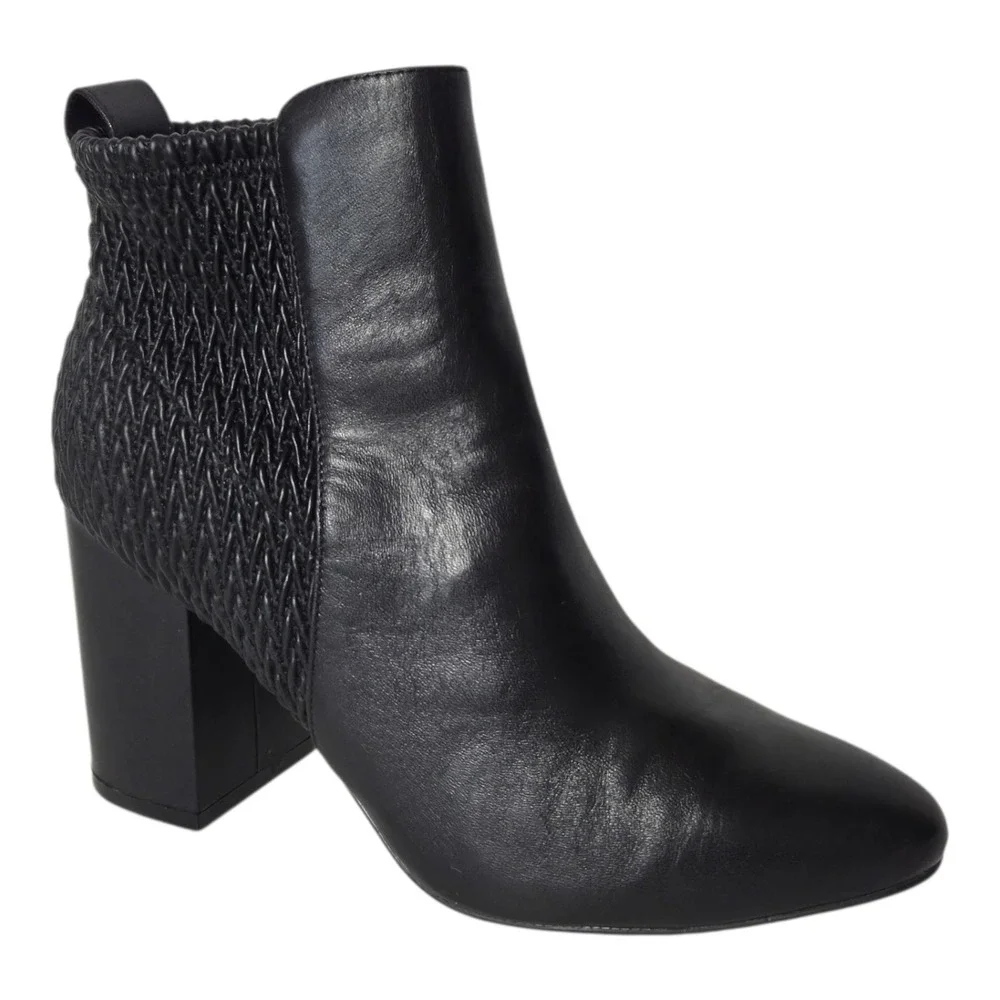 Cole Haan Grand.0S Maggie Ankle Bootie Black Basket Weave Textured Women's Sz 6B